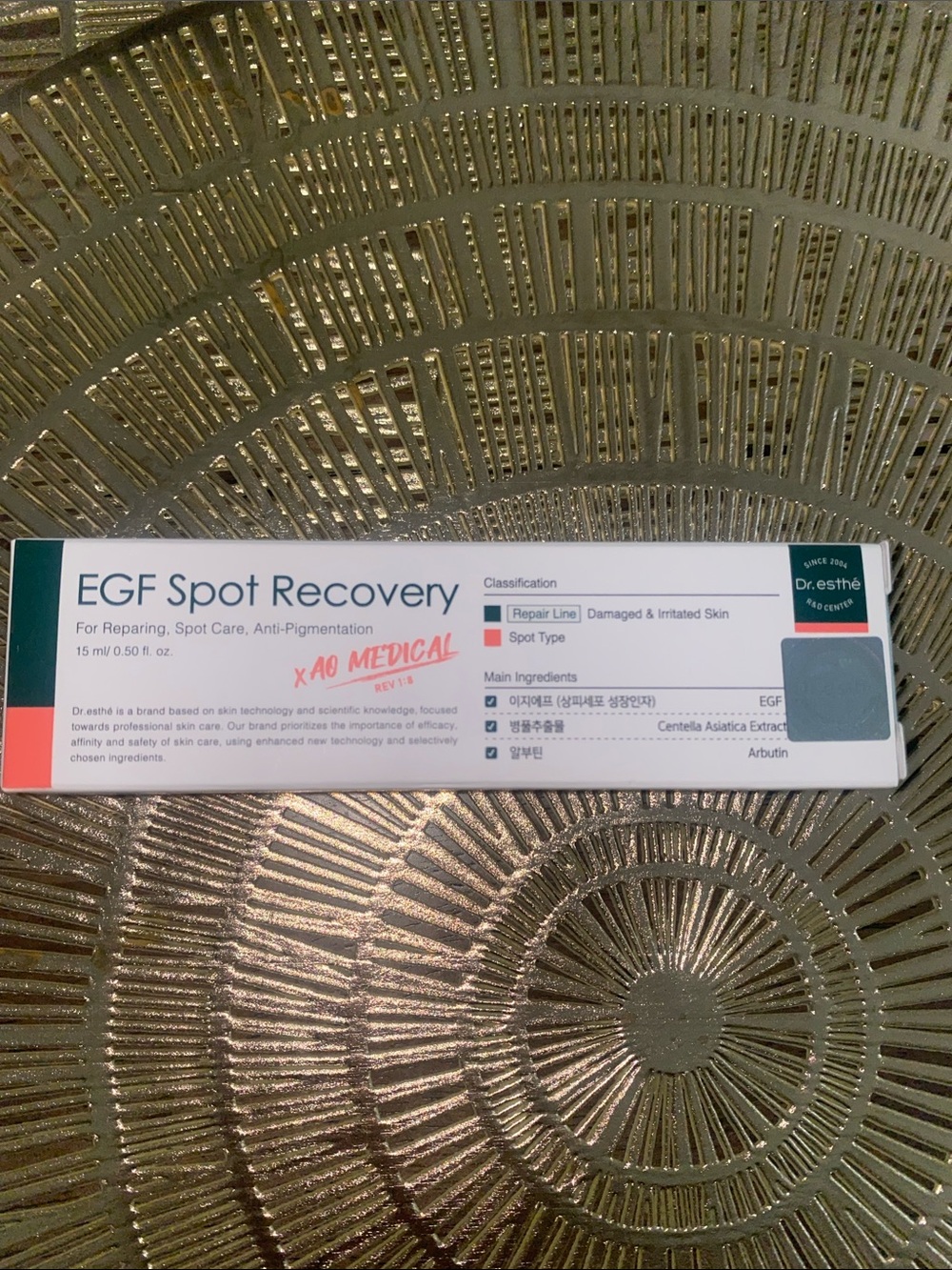 Korean Skincare Dr Esthe EGF Spot Recovery Skin Repair Cream